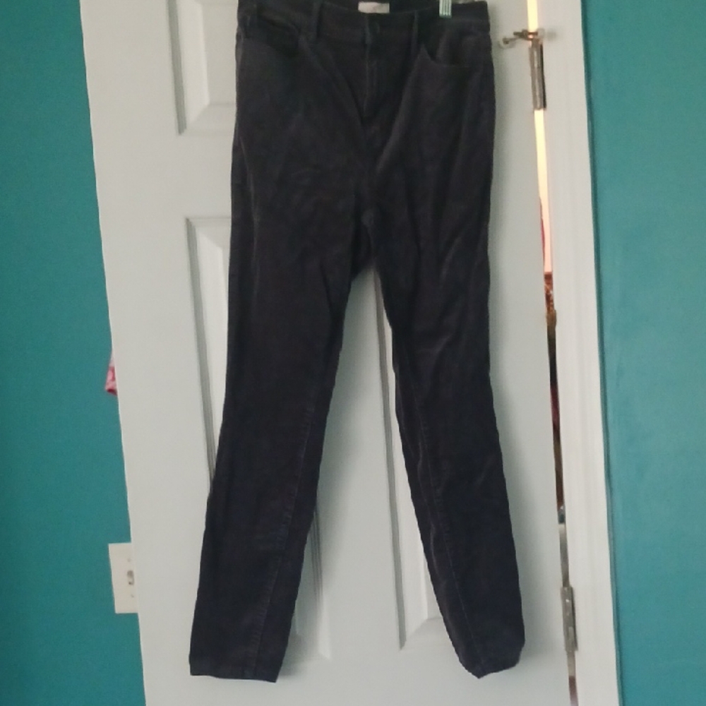 LOFT Women's Dark Gray Skinny Corduroy  Pants